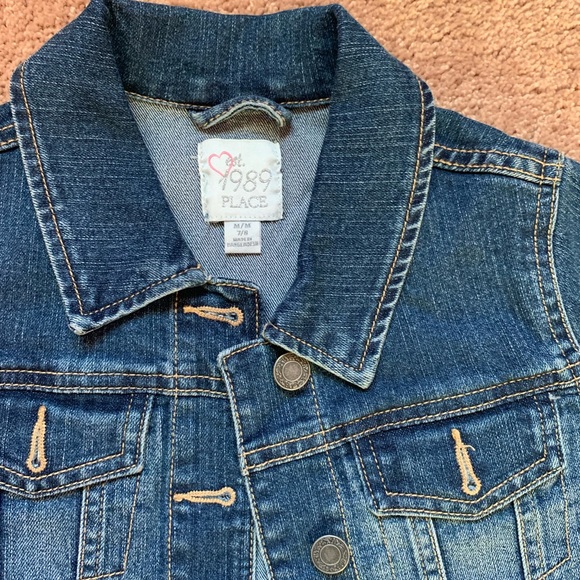 🎉 CHILDRENS PLACE Girls Jean Jacket, size M - Picture 3 of 4